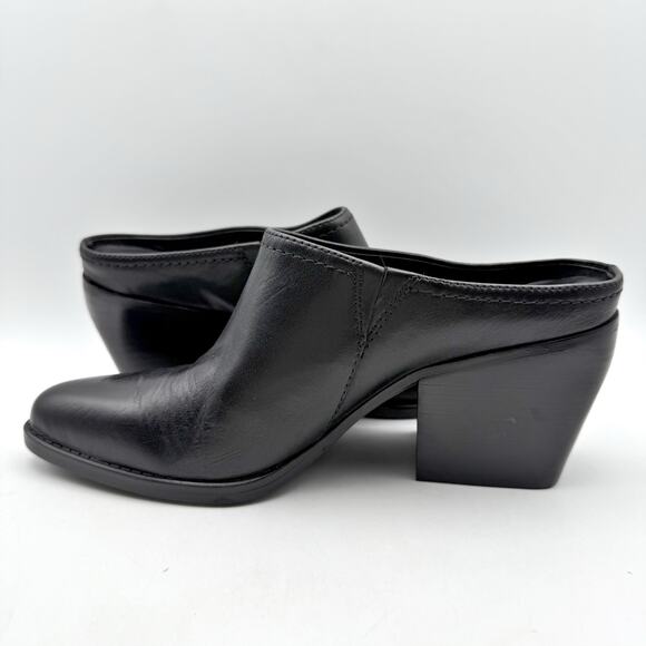 Naturalizer Womens Fairmont Mules US 8.5 Wide EU 39 Black Leather Slip On NWOB - Picture 7 of 12